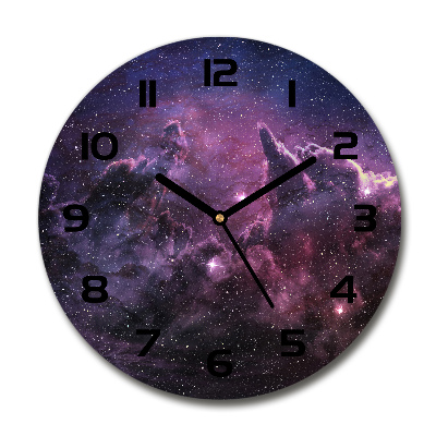 Round glass wall clock Nebula