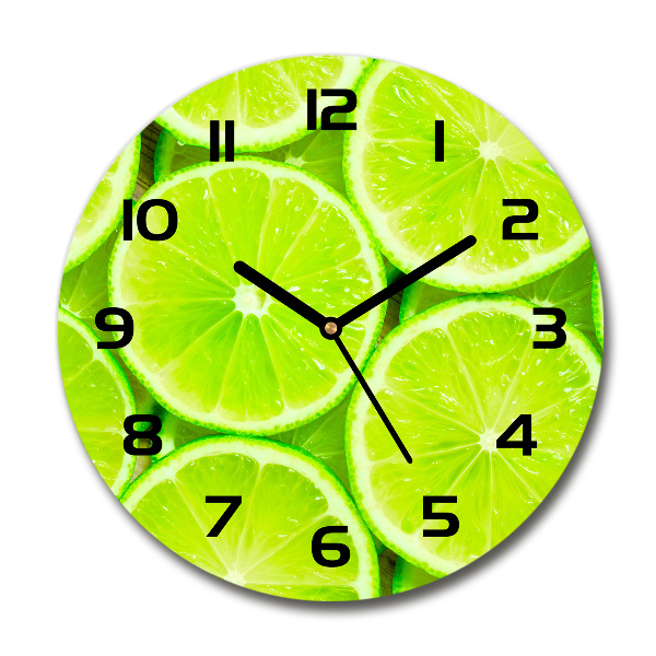 Round wall clock Lime