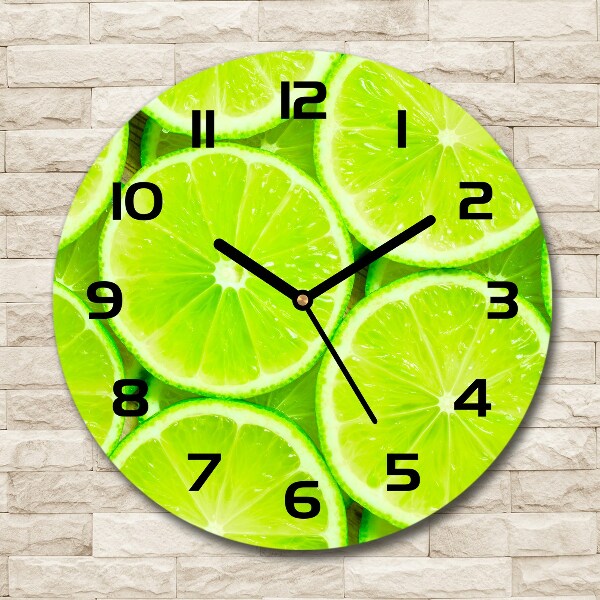 Round wall clock Lime