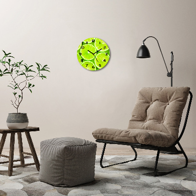 Round wall clock Lime