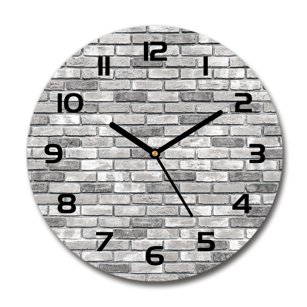 Round wall clock Brick wall