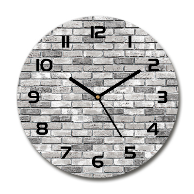 Round wall clock Brick wall