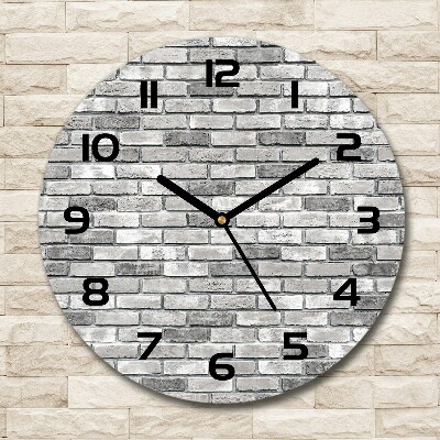 Round wall clock Brick wall