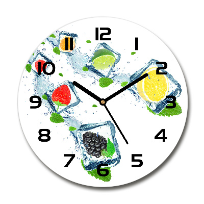 Round wall clock Fruit in cubes