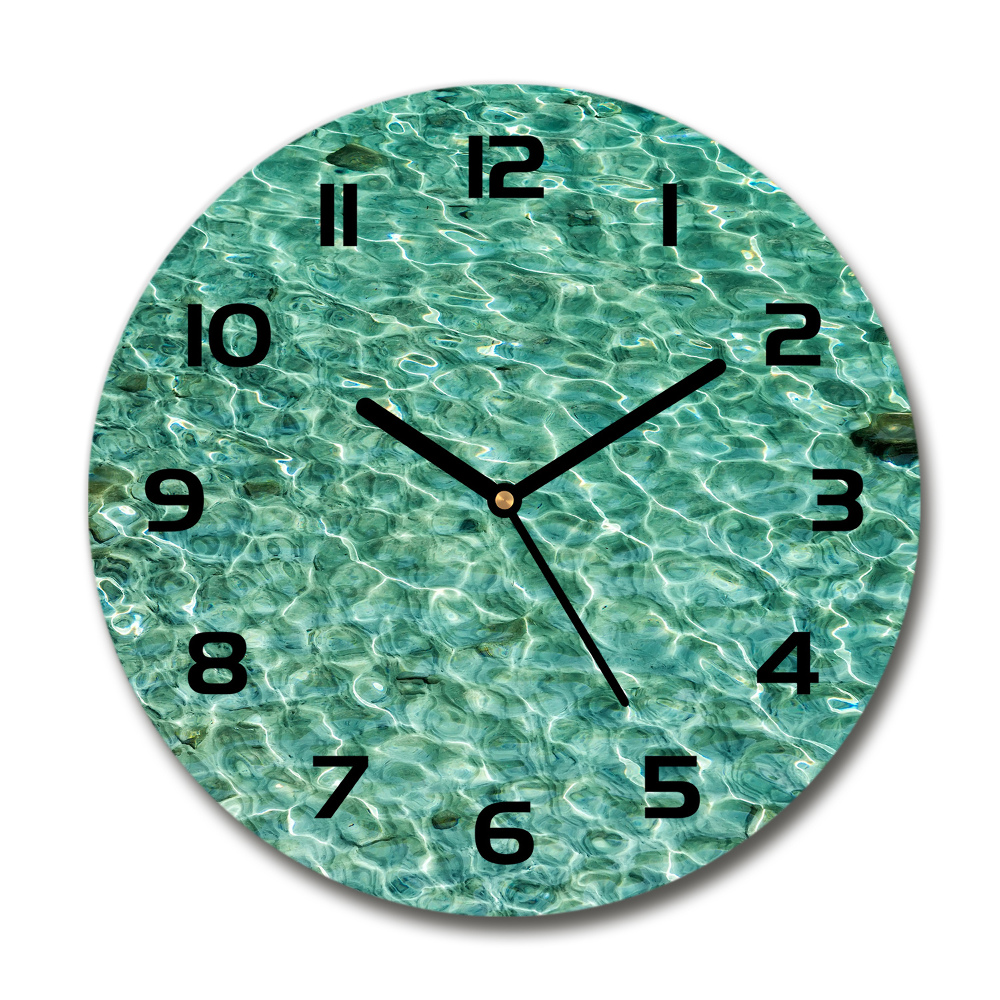 Round wall clock Transparent water