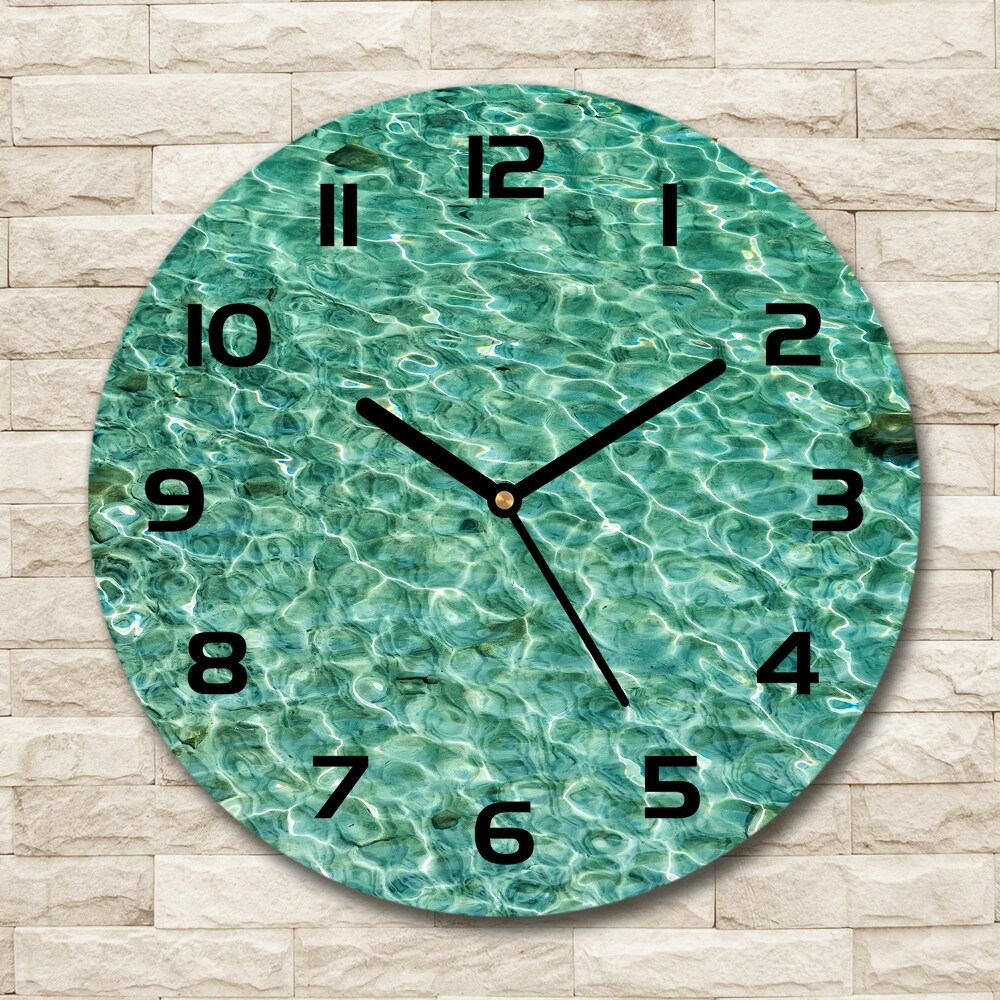 Round wall clock Transparent water