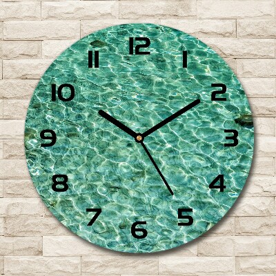 Round wall clock Transparent water