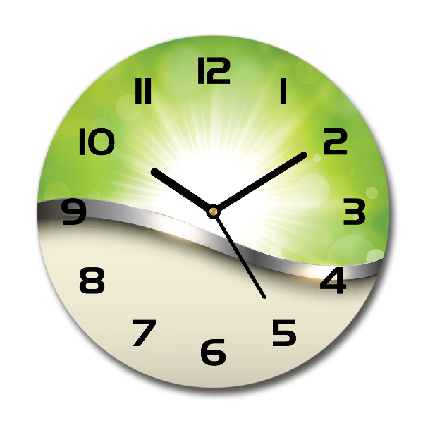 Round wall clock Green abstraction