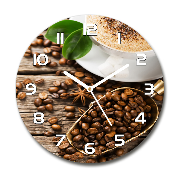 Round wall clock Coffee