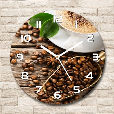 Round wall clock Coffee