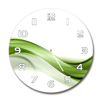 Round wall clock Green wave