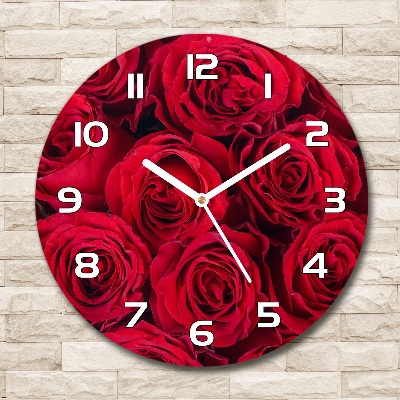 Round wall clock Roses