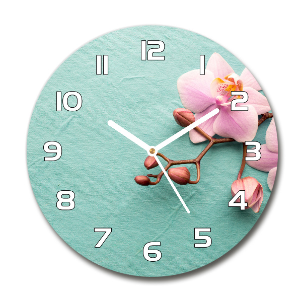 Round wall clock Orchid