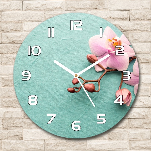 Round wall clock Orchid