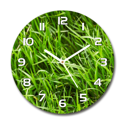 Round wall clock Grass