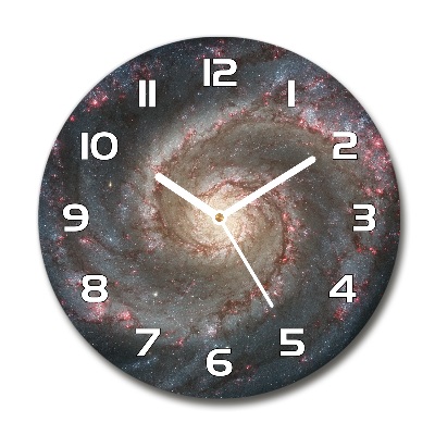 Round glass wall clock Nebula