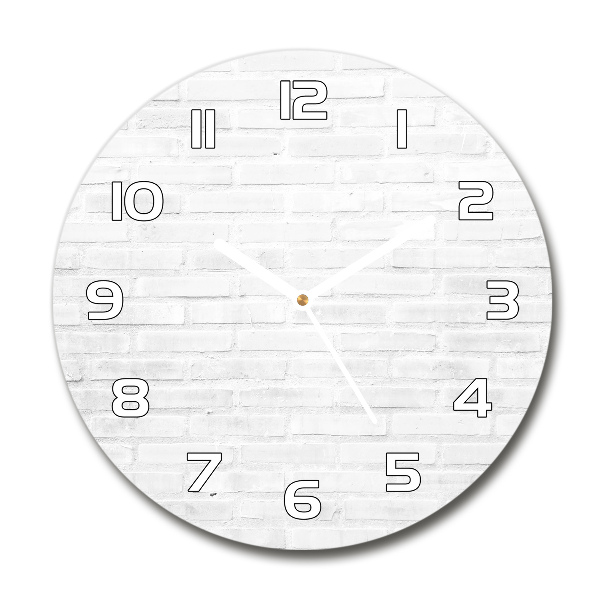 Round wall clock Brick wall