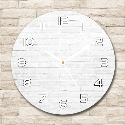 Round wall clock Brick wall