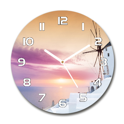 Round wall clock Santorini Greece