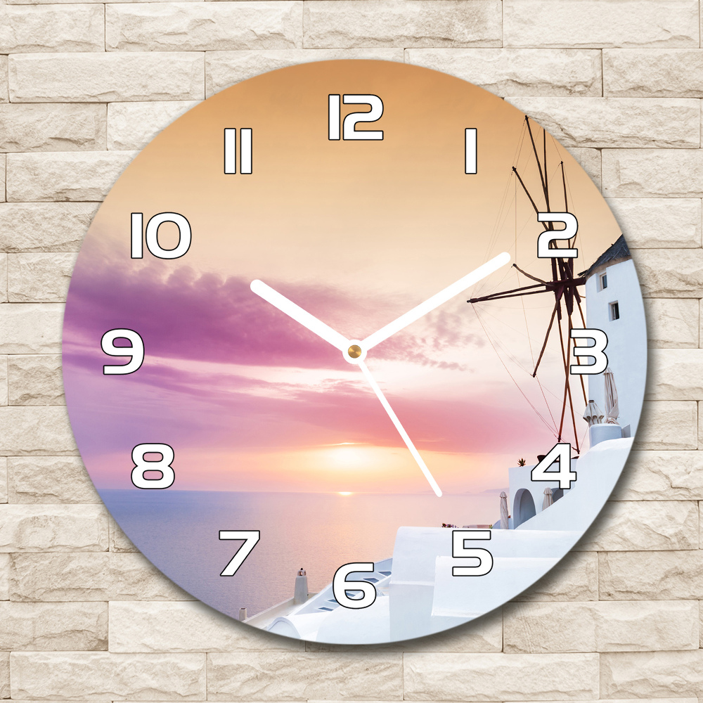 Round wall clock Santorini Greece