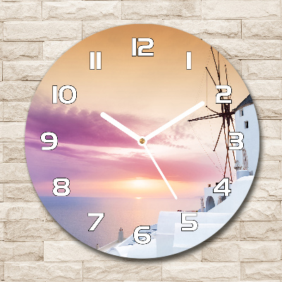 Round wall clock Santorini Greece