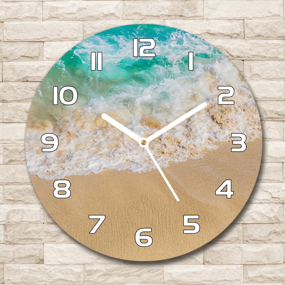 Round wall clock Beach and sea