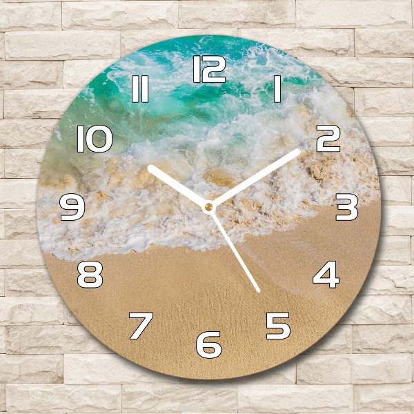 Round wall clock Beach and sea