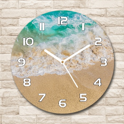 Round wall clock Beach and sea