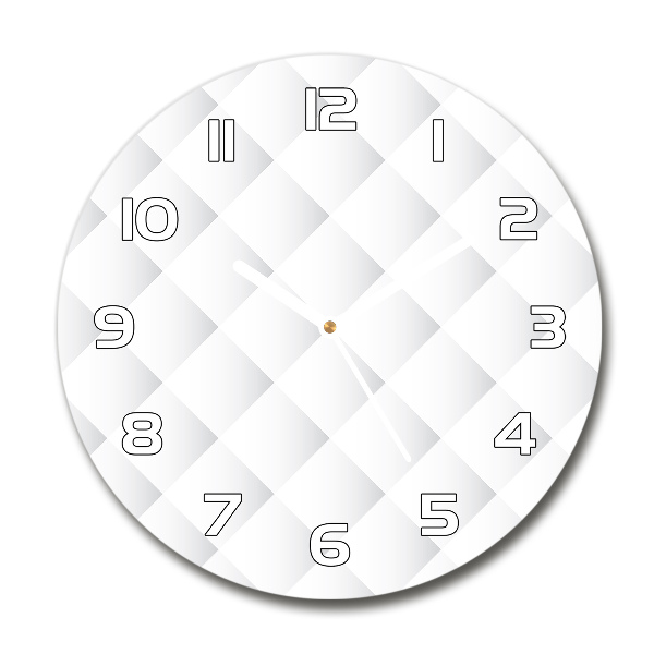 Round glass wall clock Square background