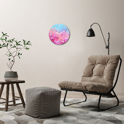 Round wall clock Cherry blossoms