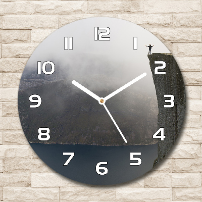 Round wall clock Norwegian cliff