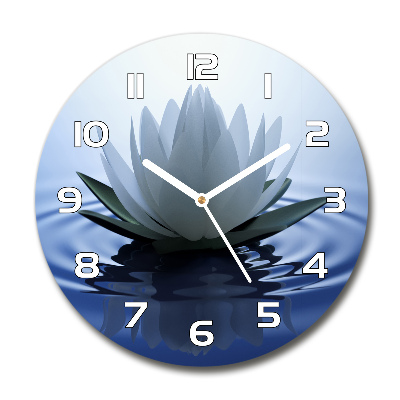 Round wall clock water lily