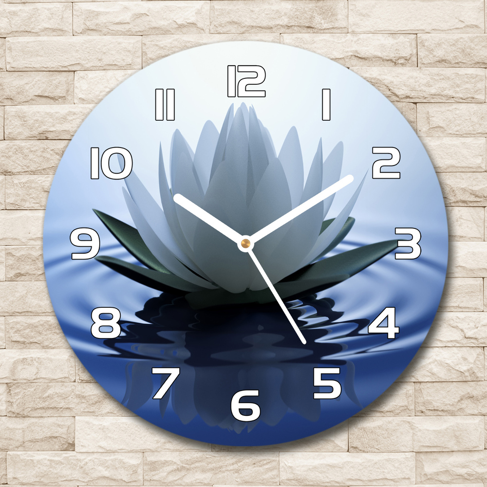 Round wall clock water lily