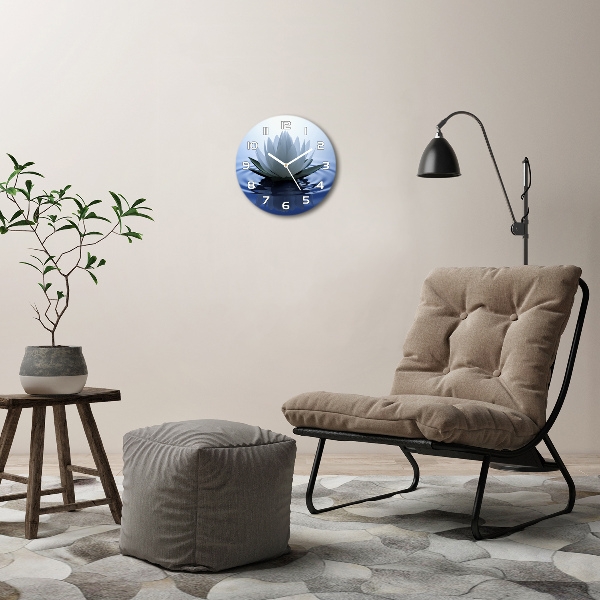 Round wall clock water lily