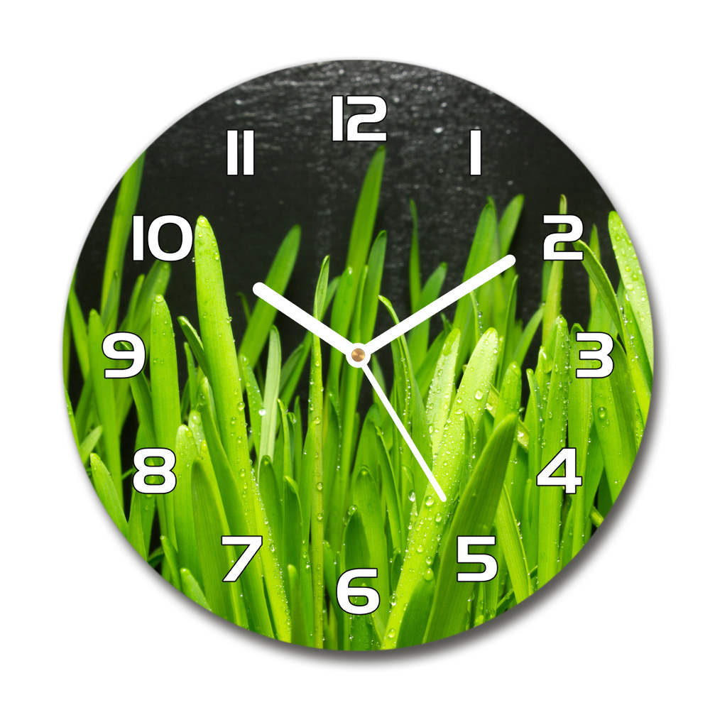 Round wall clock Grass