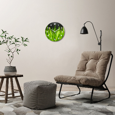 Round wall clock Grass