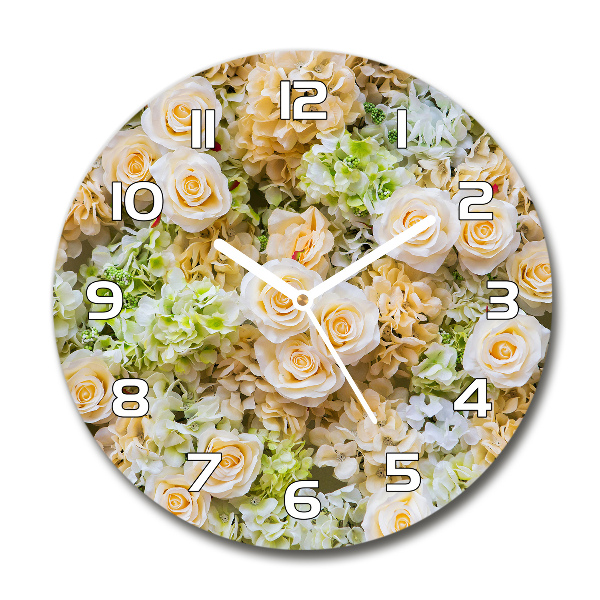 Round wall clock Roses