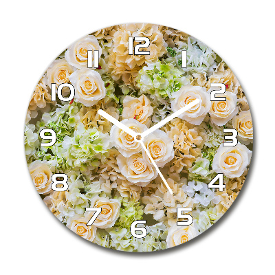 Round wall clock Roses