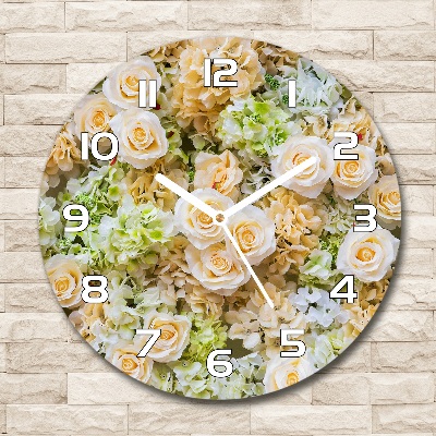 Round wall clock Roses