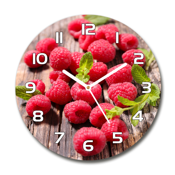 Round wall clock Raspberries