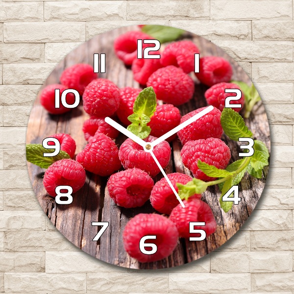 Round wall clock Raspberries