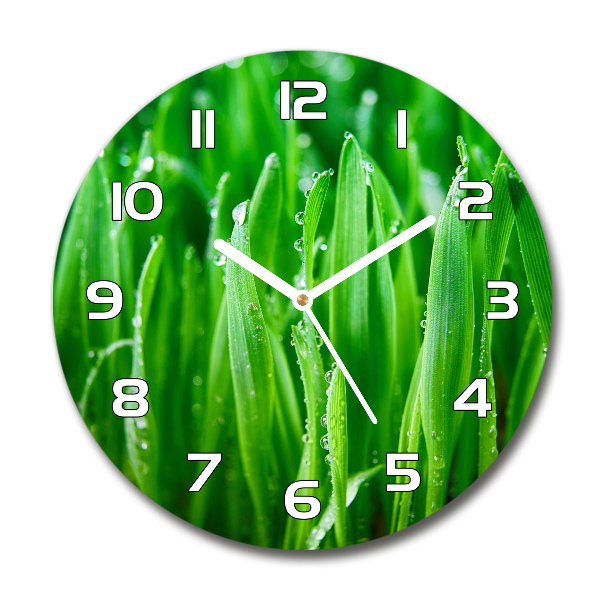 Round wall clock Grass