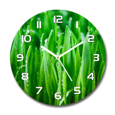 Round wall clock Grass