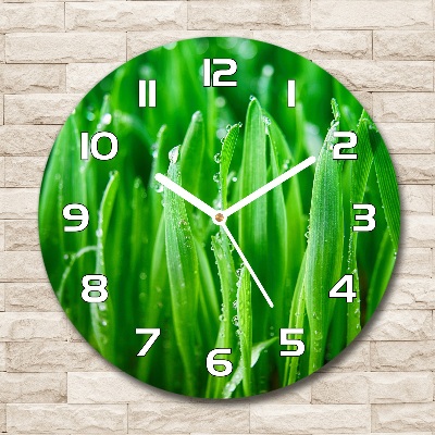 Round wall clock Grass