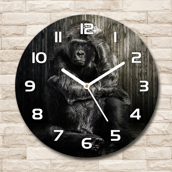 Round wall clock Gorilla