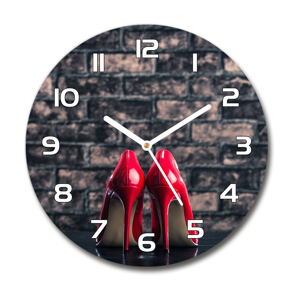 Round wall clock Red heels