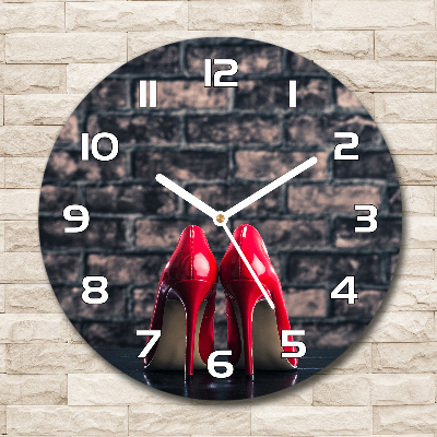 Round wall clock Red heels