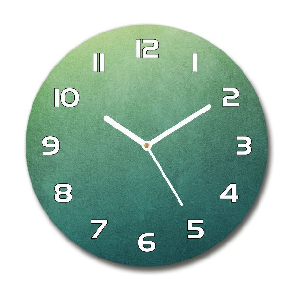 Round glass wall clock Sea gradient