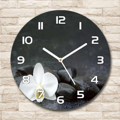 Round wall clock Orchid