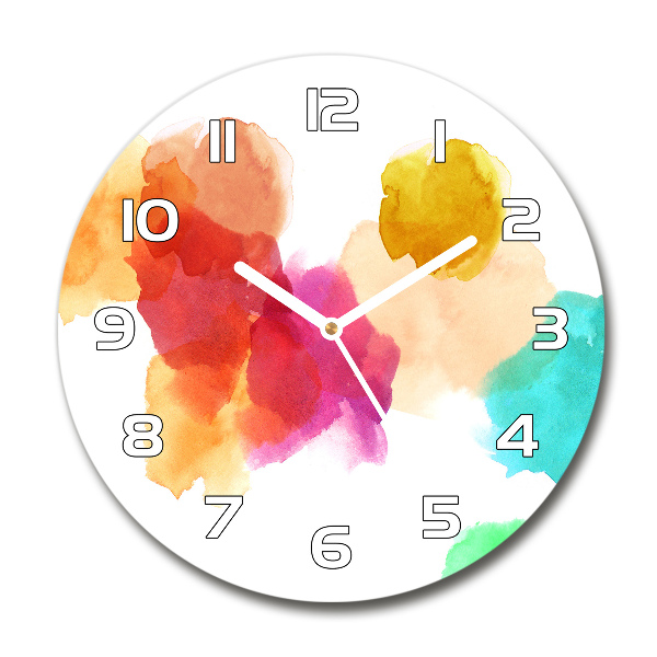 Round wall clock Colorful spots